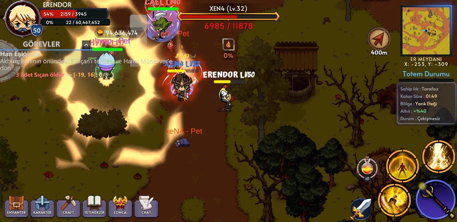 Erendor Online oyun içinden